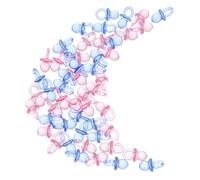 MUELODSIC 50pièces Lot De Mini Tétines Transparentes Acrylique Pour Décoration De Shower Pour Révéler De Votre Pour Décorer Votre Table