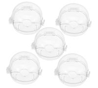 MUELODSIC 5pièces Couvre-boutons Cuisinière Sécurité Garçon Fille Protection Interrupteur Four Gaz Protection Poêles Anti-accident Installation Facile Sans Retrait Bouton Matériau Résistant