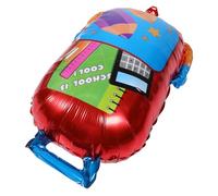 MUELODSIC 5pièces Lot De Ballons Film Aluminium Forme Cartable Décoration Rentrée Scolaire Pour Fête Premier Jour École