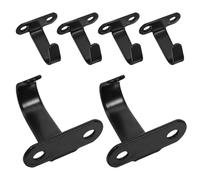 MUELODSIC 6 Ensembles Lot de 6 Sets de Crochets de Plafond Robustes en Fer Noir Cache-vis Décoratif et Vis Crochets Porte-serviettes et Porte-vêtements Cuisine, Salle de Bain et Garage