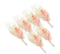 MUELODSIC 6 Mini Bouquets de Fleurs Séchées Naturelles Bohèmes Décoration de Fleur pour Vase et Loisirs Créatifs Plantes Séchées sans Entretien pour Maison Bureau et Événements