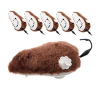 MUELODSIC 6 Pièces Jouets à Remonter Souris Peluche pour Chat Couleur Aléatoire Mécanique Interactif pour Stimuler et Amuser Votre Animal Couleur Aléatoire