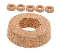 MUELODSIC 6 pièces Lot de Couvercles Liège pour Vase Hydroponique avec Trou Central Bouchons Bois pour Récipients Verre Supports Muraux pour Plantes Intérieur Accessoires pour Propagation