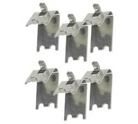 MUELODSIC 6 pièces Lot de Pinces de Fixation pour Étagères de Réfrigérateur Clips Support Robustes Inoxydable Surface Polie Sécurisée Installation Facile pour Frigo et Congélateur