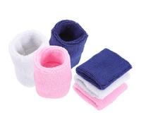 MUELODSIC 6 pièces Lot de Serre-Poignets Garçon Fille Absorbants Coton Éponge Bandeaux Poignet Sport Souples et Respirants pour Football Basket et Course Protection Confortable pour Garçons