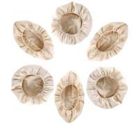 MUELODSIC 6 pièces Lot Doublures de Panier Banneton Toile pour Fermentation Lavables et Réutilisables Protection pour Pâte Levain Rondes et Adaptées Aux Paniers de Boulangerie