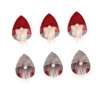 MUELODSIC 6 Pièces Porte Couverts de Noël Rouge et Gris Décoration de Table Scandinave pour Argenterie Festive Accessoire Créatif et Pratique