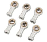 MUELODSIC 6 Pièces Roulements Radiaux à Œillet de Poisson Filetage Interne M8x1,25, Coussinets de Biellette à Filetage Intérieur, Palier D'extrémité de Tige pour Usage Industriel et