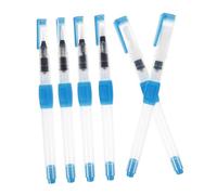 MUELODSIC 6 pièces Set de Stylos Pinceaux Aquarelle Rechargeables à Réservoir Eau Poils Souples Nylon pour Peinture Main Débutants et Artistes Contrôle Précis de Encre et Nettoyage Facile
