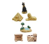 MUELODSIC 6pièces Modèles Miniatures De Pyramide Égyptienne Décorations Historiques pour Bureau Et Collection Égypte Ancienne