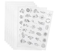 MUELODSIC 8 Feuilles Tissu Hydrosoluble Collé Eau Papier Stabilisateur Pour Machines à Broder Couture Produit Larme Accessoires Dissolution Coudre Boudeur Lavage Pvc Blanche