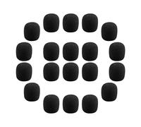 MUELODSIC 80 Bonnettes -Vent en Mousse pour Micro Cravate Casque 20X15X5 MM Couleur Noire Pare-Brise Mini -Bruit Compatibles Micro Filaires de Bruit pour Enregistrement et