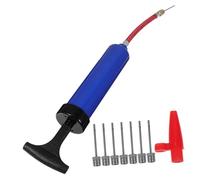 MUELODSIC 9 Pièces Pompe à Air avec Aiguilles Tuyau et Embout Gonflage Rapide pour Basketball et Football Portable et Protecteur Daiguille Amovible Bleu