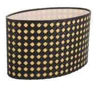 MUELODSIC Abat-jour Métal Oval Creux Décoratif pour Lampe de Chevet et Lampadaire Design Sculpté avec Lumière Douce Facile à Installer pour Salon et Chambre Adulte