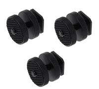 MUELODSIC Adaptateur de Fixation pour Griffe Flash 1/4 Double Couche pour Trépied Reflex Numérique, Photographe Professionnel, Compact et Robuste, Compatible Éclairage Studio, Noir