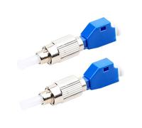 MUELODSIC Adaptateur Fibre Optique Hybride Fc Mâle vers Lc Femelle Convertisseur Optique à Fibre Unique Métal et Céramique Résistant Haute Température 2 Pièces pour Maintenance