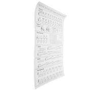 MUELODSIC Affiche Blanc de Papier Harpe D'accords Portable en Couché Résistant et Facile à Utiliser Tableau Pratique pour Débutants pour Apprentissage Musical