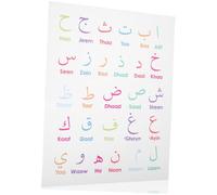 MUELODSIC Affiche Pédagogique Alphabet Arabe Colorée pour Chambre Garçon Fille Poster Éducatif Précoce Décor Mural pour Salle de Jeux et École Stimulant Lapprentissage des Lettres Couleurs