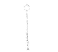 MUELODSIC Anneau de Pied Fendu pour Perroquet Chaîne de Verrouillage en Acier Inoxydable, Taille N°7, Léger et Réutilisable, Accessoires de Santé pour Oiseaux de Compagnie