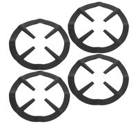 MUELODSIC Anneau de Support pour Cuisinière à Gaz 4 Pièces en Acier Inoxydable Noir Réducteur pour Cafetière et Casseroles Compatible Brûleur Gaz Sécurité la Cuisine et Répartition