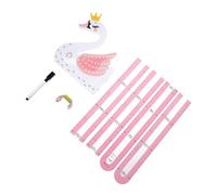 MUELODSIC Autocollant de Hauteur 3d pour Garçon et Filles Motif Cygne, Mural Amovible, Mesure Précise, Décoration Chambre Garçon et Filles, sans Résidu, Tableau de Croissance Ludique,