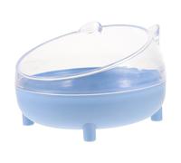MUELODSIC Bac à Bain de Sable pour Hamster Transparent avec Couvercle Amovible Demi-fermé Conteneur et Portable pour Petite Salle de Bain de Rongeur Couleur Aléatoire Couleur Aléatoire