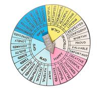 MUELODSIC Badge Roue Des Émotions En Métal Alliage, Accessoire Décoratif Portable, Badge Rond Émotionnel, Présent Psychologique Pour Adolescents, Amis - Usage Quotidien Et Thérapie Mentale