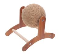 MUELODSIC Balle à Gratter pour Chat De Sisal à Suspendre Griffoir pour Chat Cadre Escalade Jouet Interactif Sisal Naturel Base Poteau à Gratter