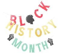 MUELODSIC Bannière Black History Month Scintillante En Kit Décoration Murale Pour Fête Et Célébration Afro Américaine Bannière Noire À Paillettes Pour Maison Église Et Événements Festifs