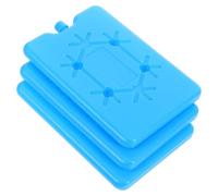 MUELODSIC Blocs de Glace Réutilisables Boîtes à Glace Portables et Compactes Lot de 3 200ml en Plastique Bleu, Faciles à Transporter, pour Bureau et Maison