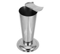 MUELODSIC Bocal en Acier Inoxydable 304 Grand Format à Forme Conique Inversée, Récipient Porte- et Distributeur de Coton pour Instruments de Laboratoire, Porte-Forceps Professionnel