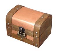 MUELODSIC Boîte à Bijoux Vintage Bois Massif avec Serrure Coffre Au Trésor Décoratif pour Rangement Colliers Bagues et Boucles Oreilles Coffret Rétro Robuste pour Objets Précieux