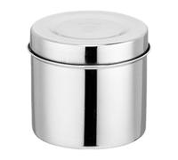 MUELODSIC Boîte à Échantillons Alimentaire en Acier Inoxydable 550 Ml Ronde 9 CM Couvercle Récipient de Conservation Hermétique Petite Boîte de Stockage pour Cantines et Laboratoire