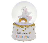 MUELODSIC Boîte à Musique Boule Cristal Licorne Décorative Lampe de Table Lumineuse pour Bureau et Chambre Ambiance Romantique