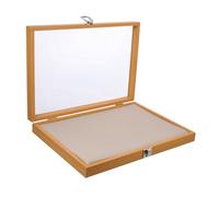 MUELODSIC Boîte de Rangement Transparente pour Broches et Bijoux Vitrine Compacte et avec Couvercle Clair Présentoir Multifonction pour Épingles Médailles Colliers et Bagues
