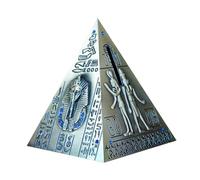 MUELODSIC Boîte Économie Alliage Forme Pyramide Tirelire Créative Vintage Organisateur Billets Idée Cadeau pour Garçons et Filles