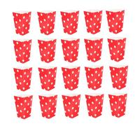 MUELODSIC Boîtes à Popcorn Colorées 48 Pcs Rouge à Pois en Carton Écologique Conteneurs Snacks Frites Poulet Bucket Fête Cinéma Soirée Famille