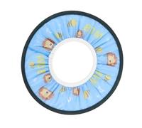 MUELODSIC Bonnet Garçon Fille Ajustable Imperméable avec Protection Oreilles Chapeau Bain Léger et Élastique pour Shampooing Motif Cartoon Bleu Né