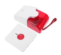 MUELODSIC Bouton D’Appel D’Urgence Mural Dc12V pour Salle de Bain Alarme Sonore et Lumineuse 2 Boutons D’Activation et Réinitialisation par Clé Système D’Alerte Sos pour Personnes Âgées