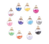 MUELODSIC Breloques en Verre Pailleté 16 Mm Lot de 34 Pièces Colorées Étoiles Pendantes DIY Accessoires Bijoux Bricolage Fêtes Créations Artisanales