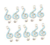 MUELODSIC Breloques Notes de Musique en Alliage K Doré Bleu Ciel, Charme Musical DIY pour Création Bijoux, Breloques Pendantes pour Bracelets Boucles D’oreilles, Loisirs Créatifs, Présent Musique