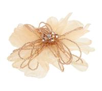 MUELODSIC Broche fleur du, épingle à fleur, or, tissu et plastique, design moderne, légère, accessoire mode pour femmes, pour various events, petite