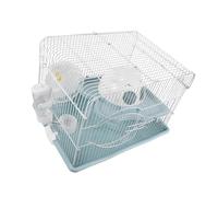 MUELODSIC Cage à Hamster Équipée de Roue d'exercice en Plastique et Métal Double Étage avec Espace de Vie Spacieux et d'escalade pour Petits Animaux