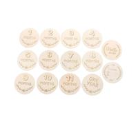 MUELODSIC Cartes En Bois De Croissance Mensuelles Pour Bébé - Kit 12 Pièces Naturel Hypoallergénique - Souvenirs De Grossesse Et -né - Accessoires Photo Pour Suivi Bébé Et Présent Naissance
