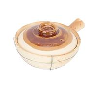 MUELODSIC Casserole Argile avec Poignée pour Cuisson Mijotée Pot Terre Cuite Lisse sans Joint pour Braisé Soupe et Riz Cocotte Maison