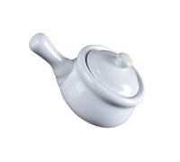 MUELODSIC Casserole Céramique Épaisse avec Couvercle Mini Marmite Pratique pour Soupe et Cuisson Pot de Ragoût Maison