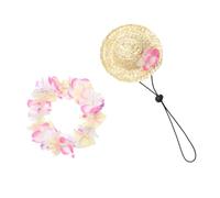 MUELODSIC Chapeau pour Chien Et Chat Guirlande Robe pour Chiot Casquettes De Fête pour Animaux De Compagnie Chapeau De Paille pour Animaux De Compagnie