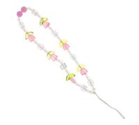 MUELODSIC Charm Téléphone Antiperte Perles Rose Transparent Tulipe Lanière Poignet Décorative Accessoire Suspendu Polyvalent pour Smartphone et Porte-objet Couleur Couleur Aléatoire