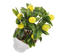 MUELODSIC Citronnier Artificiel Pot Décoration de Table sans Entretien Plante Fausse Réaliste pour Salon Cuisine et Bureau