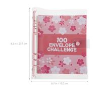 MUELODSIC Classeur Budgétaire A5 Rose avec Enveloppes Transparentes Organiseur de Livre d'Argenté pour Espèces Défi d'Épargne 100 Jours Cahier de Budget à Feuilles Mobiles pour Suivi